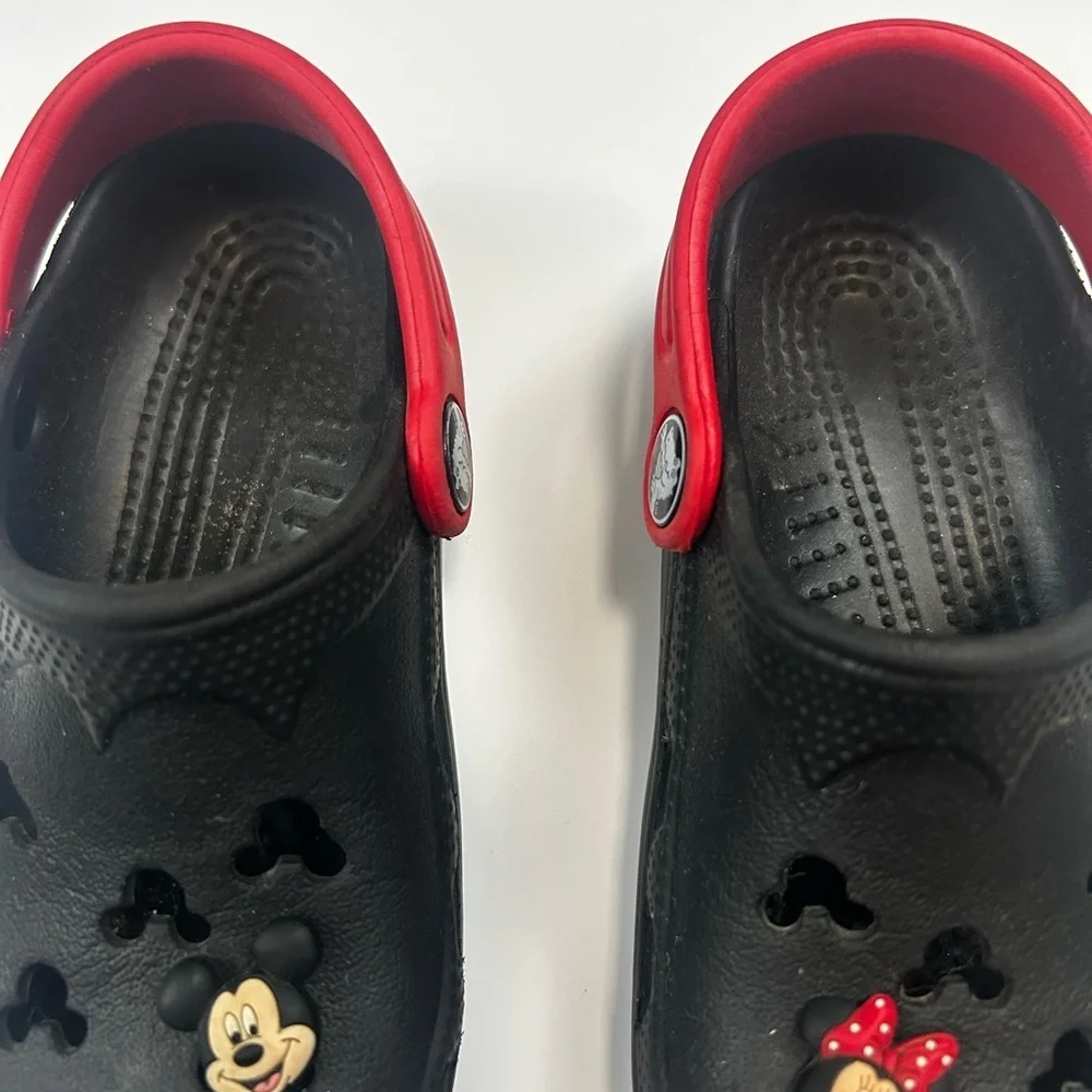CROCS Kids Black and Red Character Slippers
